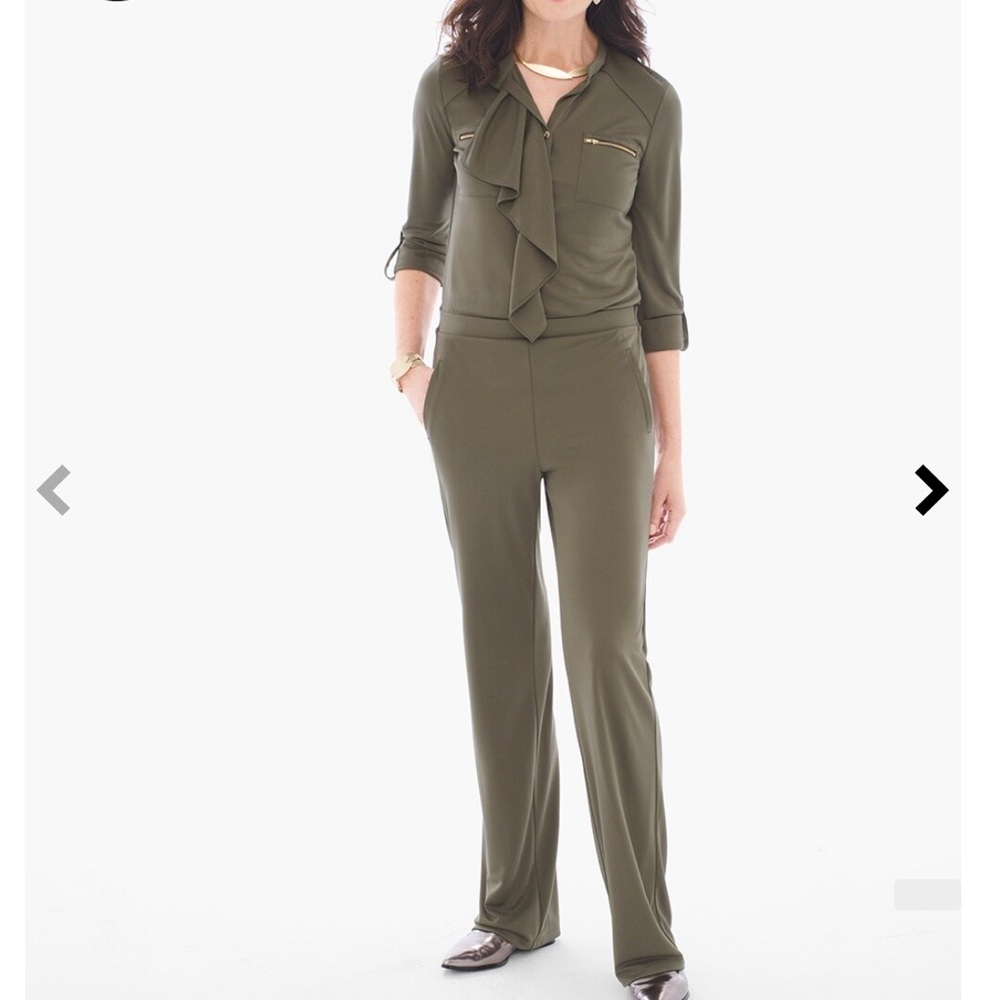 Chico’s Petite Ruffled‎ Utility Jumpsuit